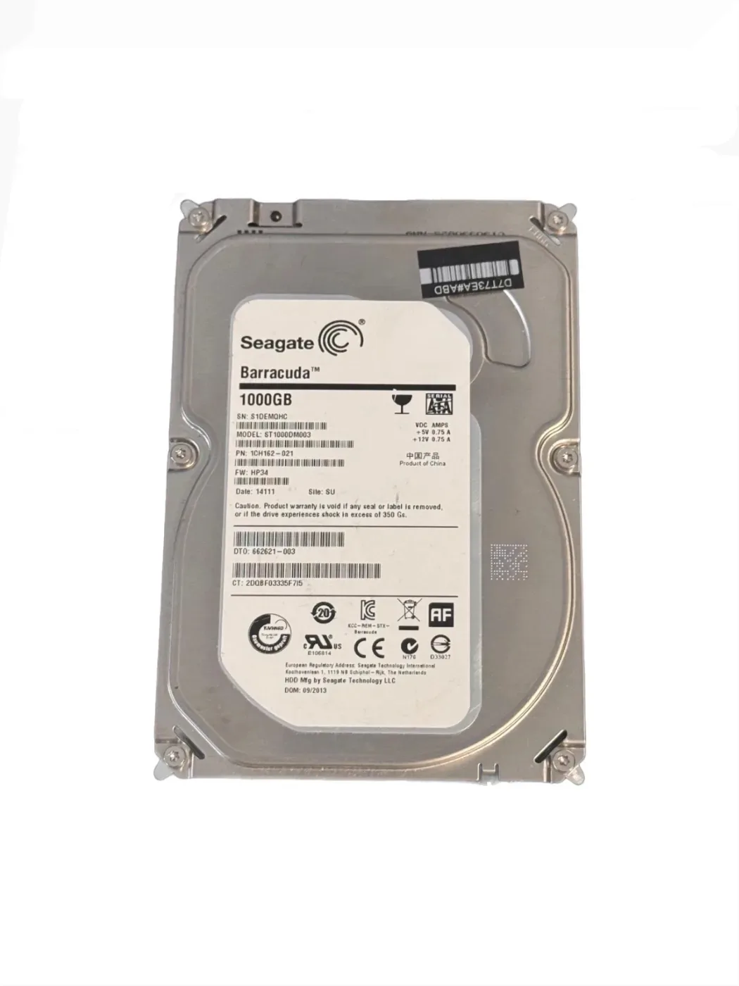 Seagate Barracuda 1 TB (1000 GB) HDD 3,5" SATA