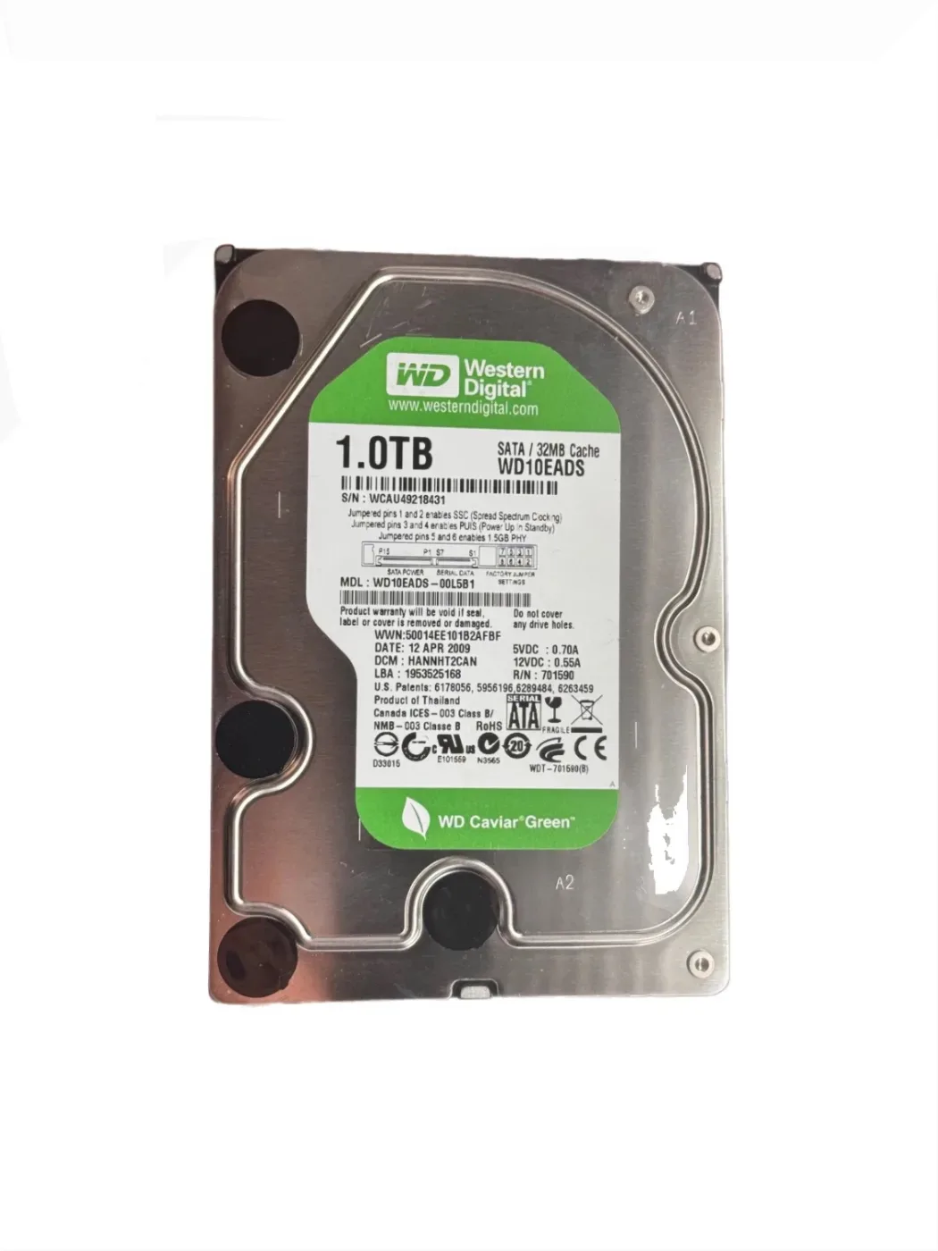 WD Green 1 TB (1000 GB) Festplatte 3.5" SATA