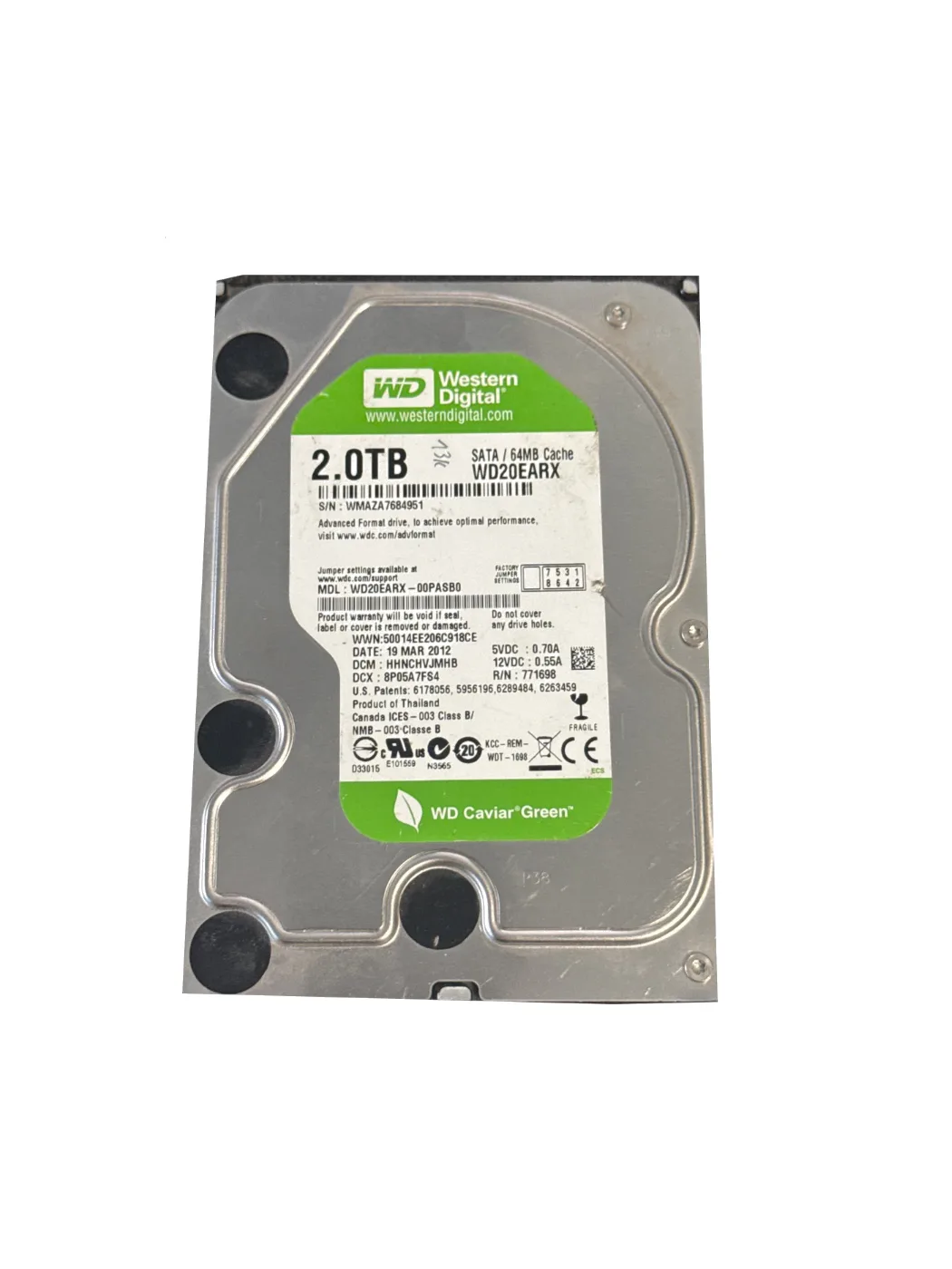 Western Digital WD Green 2TB (2000GB) Festplatte