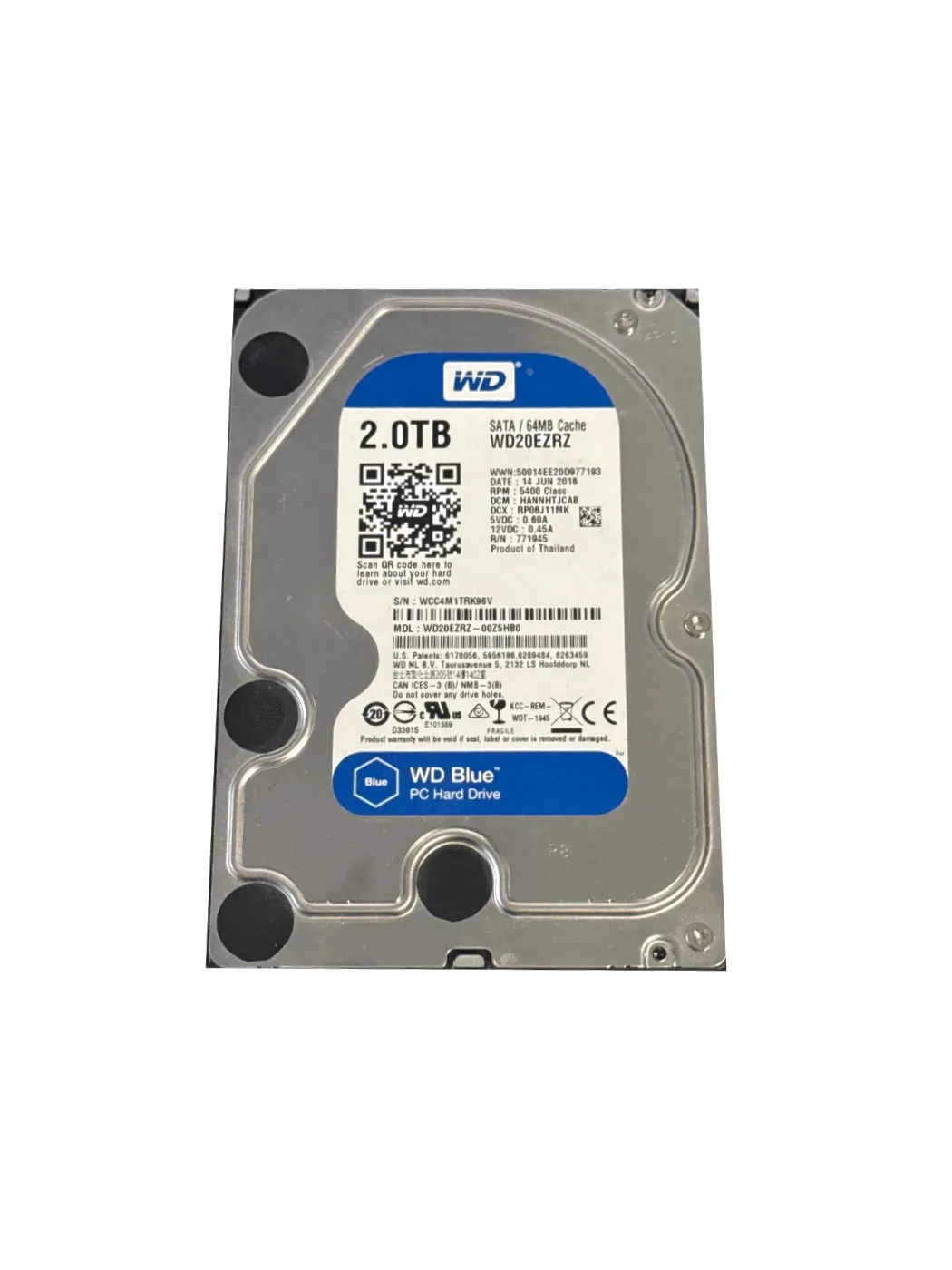 WD Blue 2 TB (2000 GB) 3.5" Festplatte SATA HDD