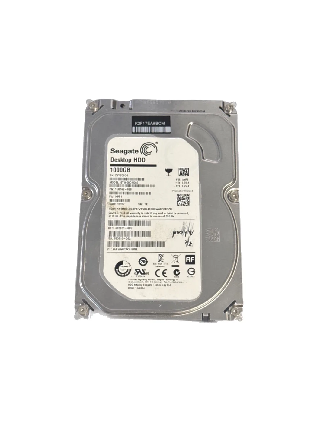 Seagate Barracuda 1 TB (1000 GB) Desktop HDD 3.5"