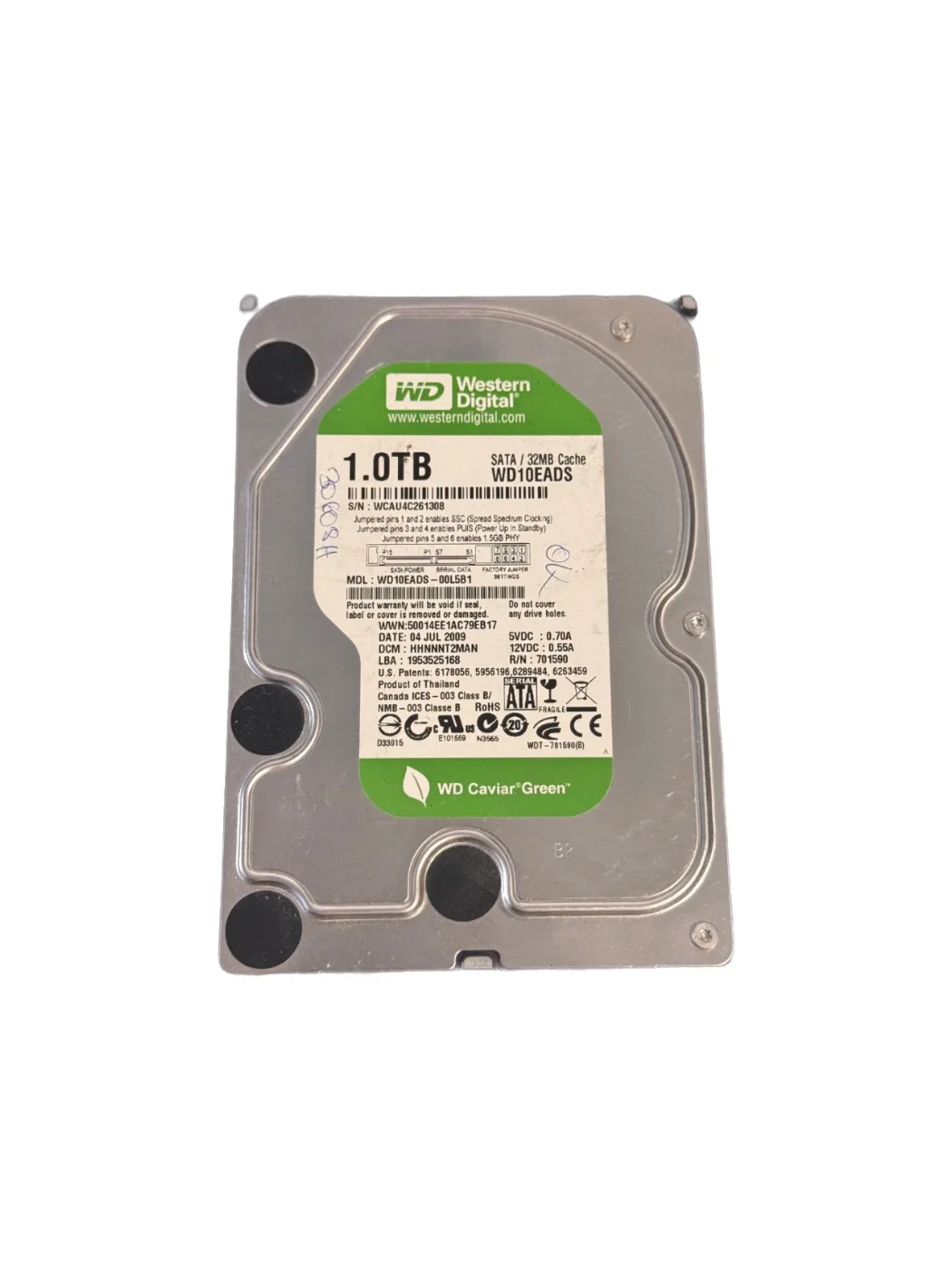 WD Green 1 TB (1000 GB) Festplatte 3.5" SATA